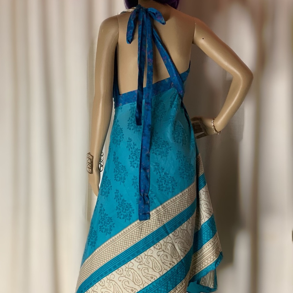 Double Layer Reversible Silk Wrap Skirt/Dress